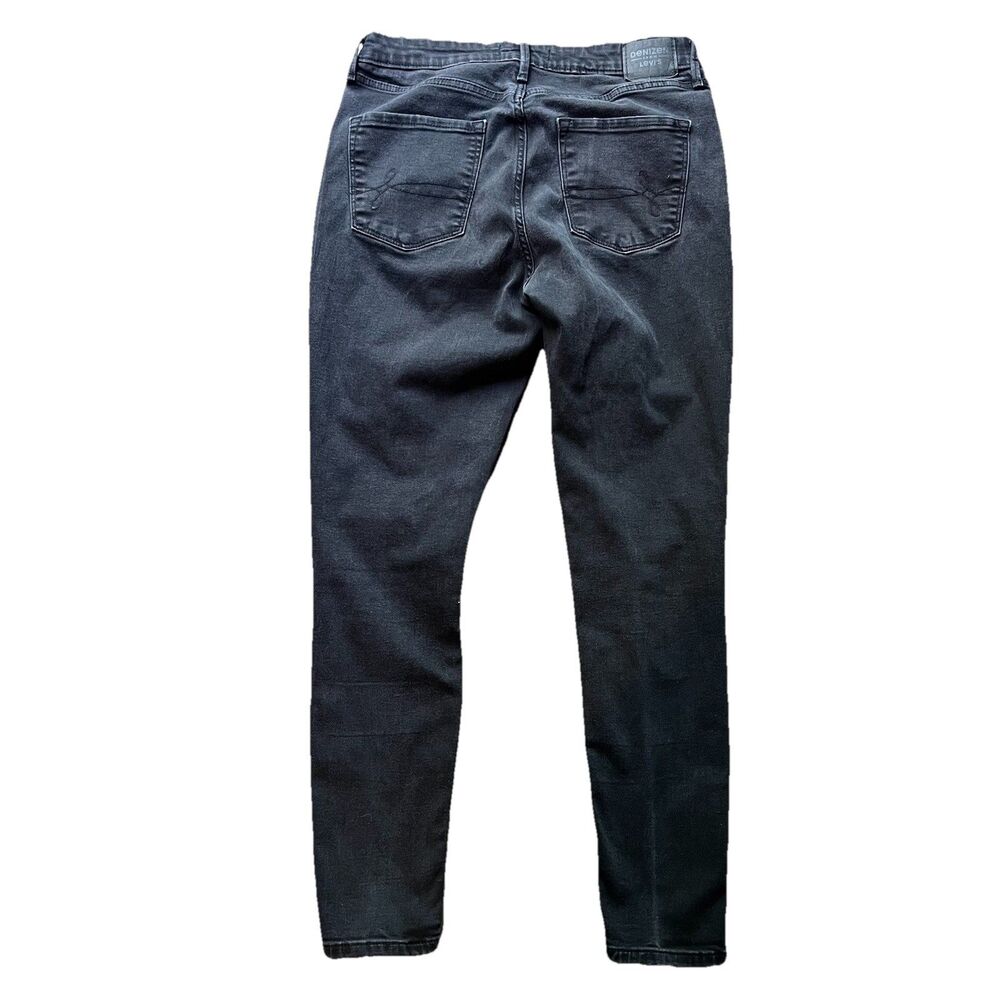 Denizen By Levi's Ultra High Rise Super Skinny Black Denim Jeans Women's 12 - Picture 5 of 11